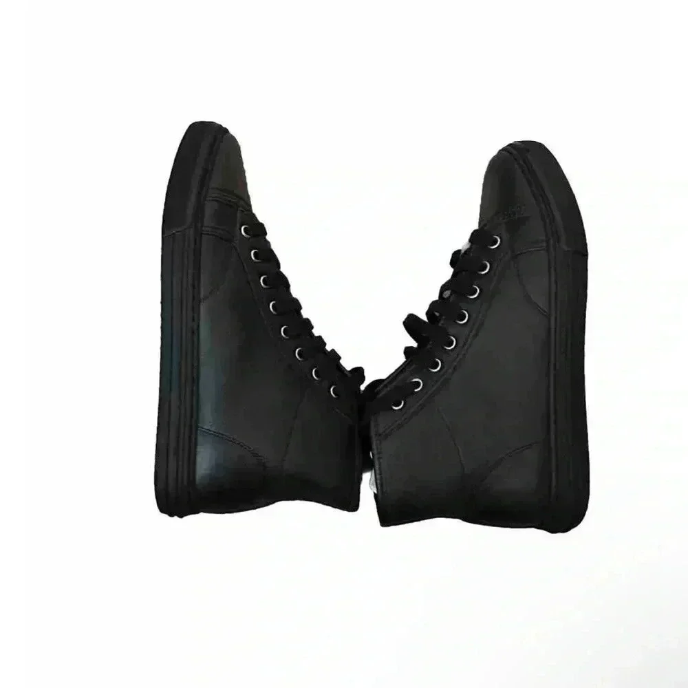 Gucci California Micro Black Leather High Top Size G6, US 6.5/7